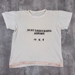 Vintage Distunguised Alumni T-Shirt Mens Medium White Ringer PKT Phi Theta Kappa